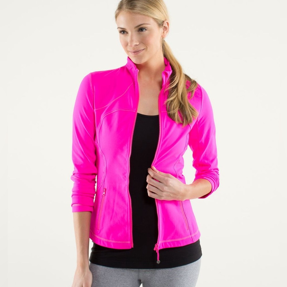 Lululemon Forme Jacket Cuffins Raspberry Glo Light Define Pink Fluorescent 6